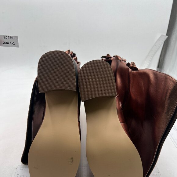 XYD Women Over The Knee Thigh High Riding Boots Chunky Heel Round Toe Brown Shoe - Picture 7 of 8